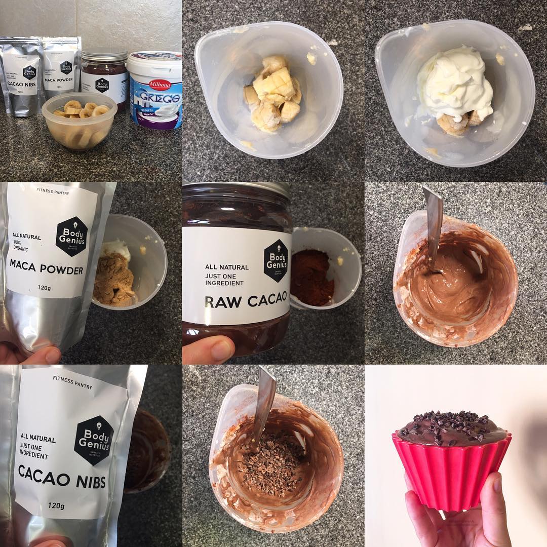 helado de cacao y maca