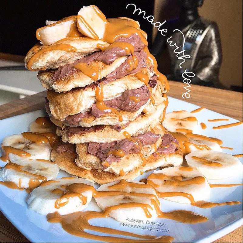 esponjosas tortitas de avena