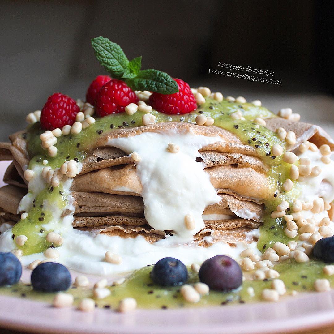 Crepes de avena rellenas