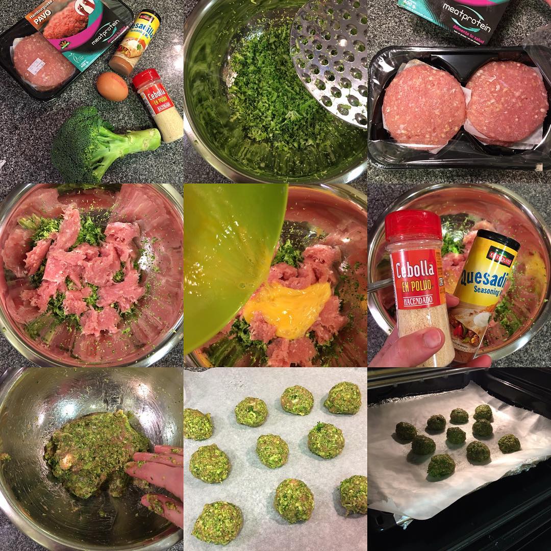 Albóndigas de pavo y brócoli