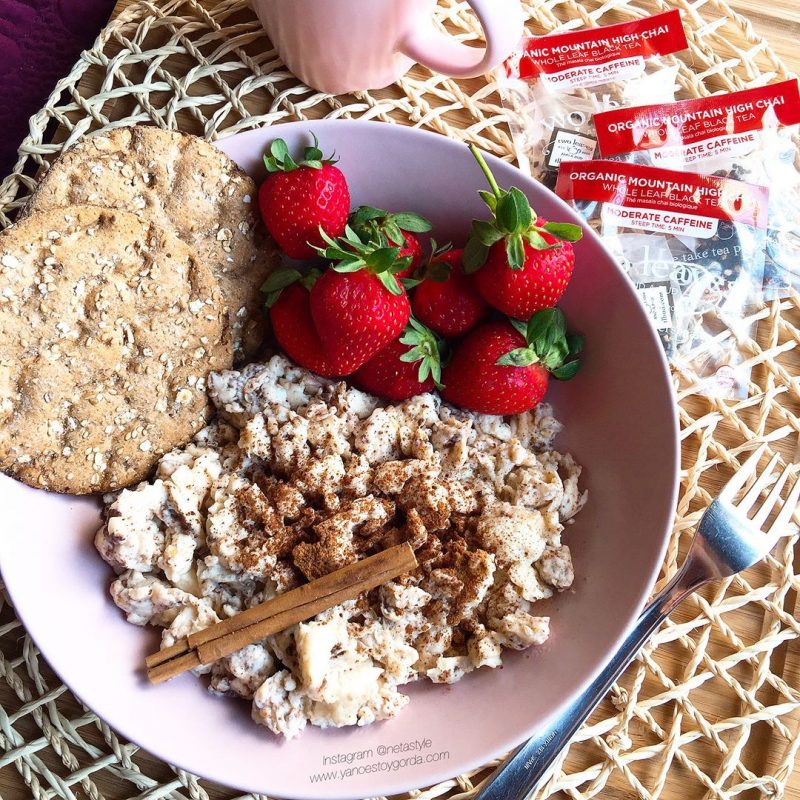 Revuelto de claras de huevo con canela