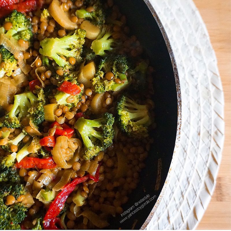 Lentejas al curry picante con verduras