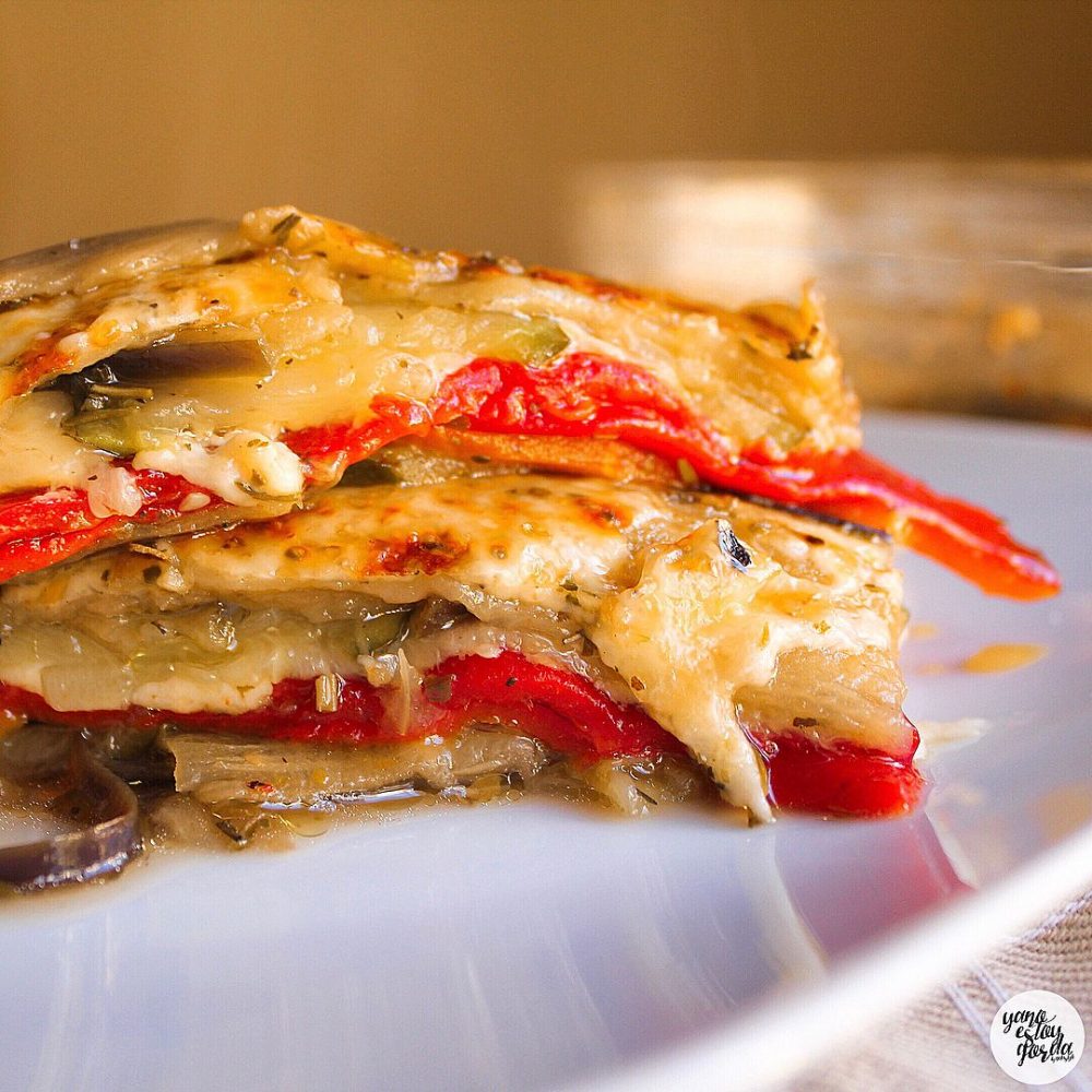 Lasaña de vegetales con queso
