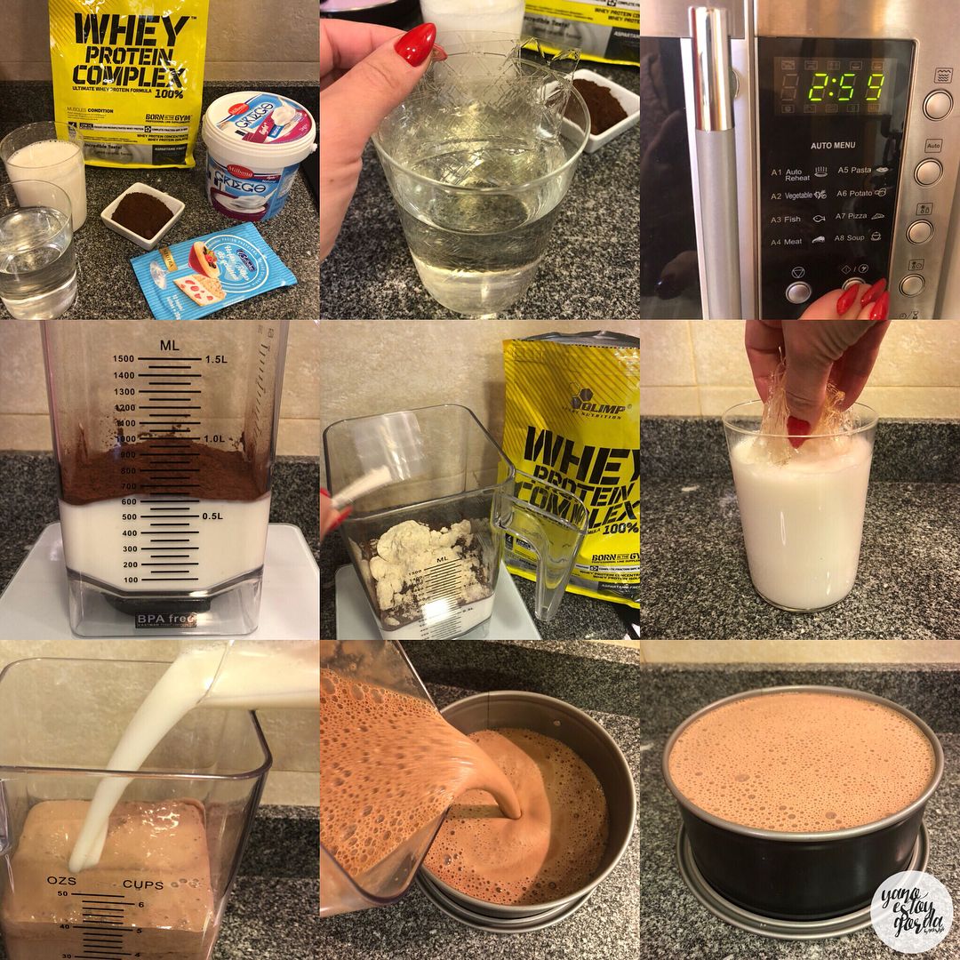 Mousse de cacao al caramelo