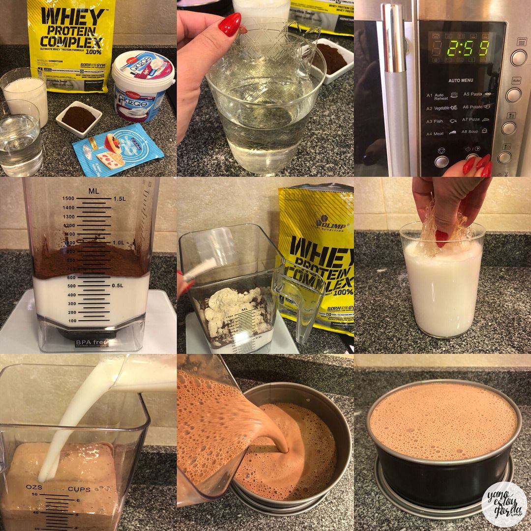 mousse de cacao al caramelo