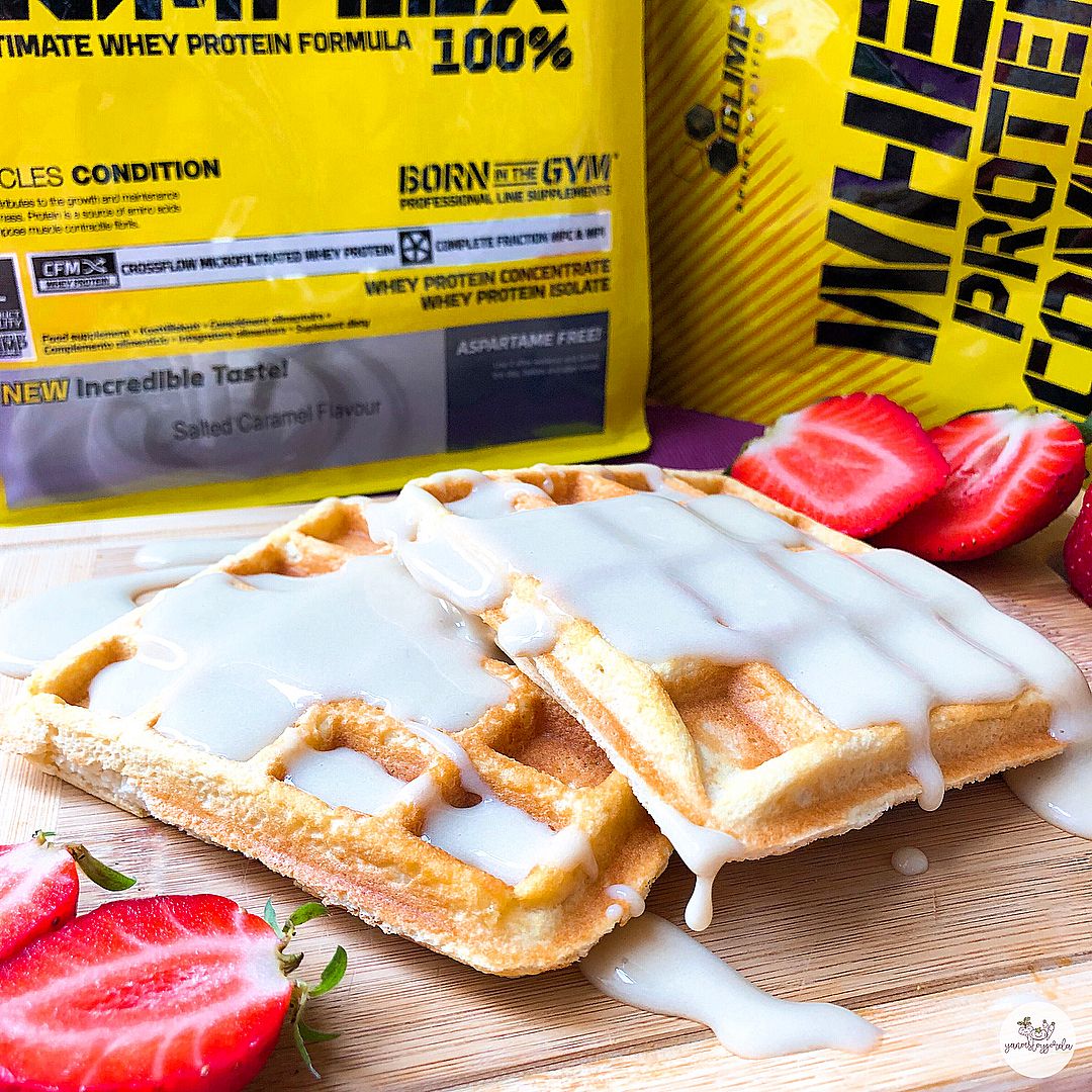 Gofres “low-carb” a la crema de caramelo