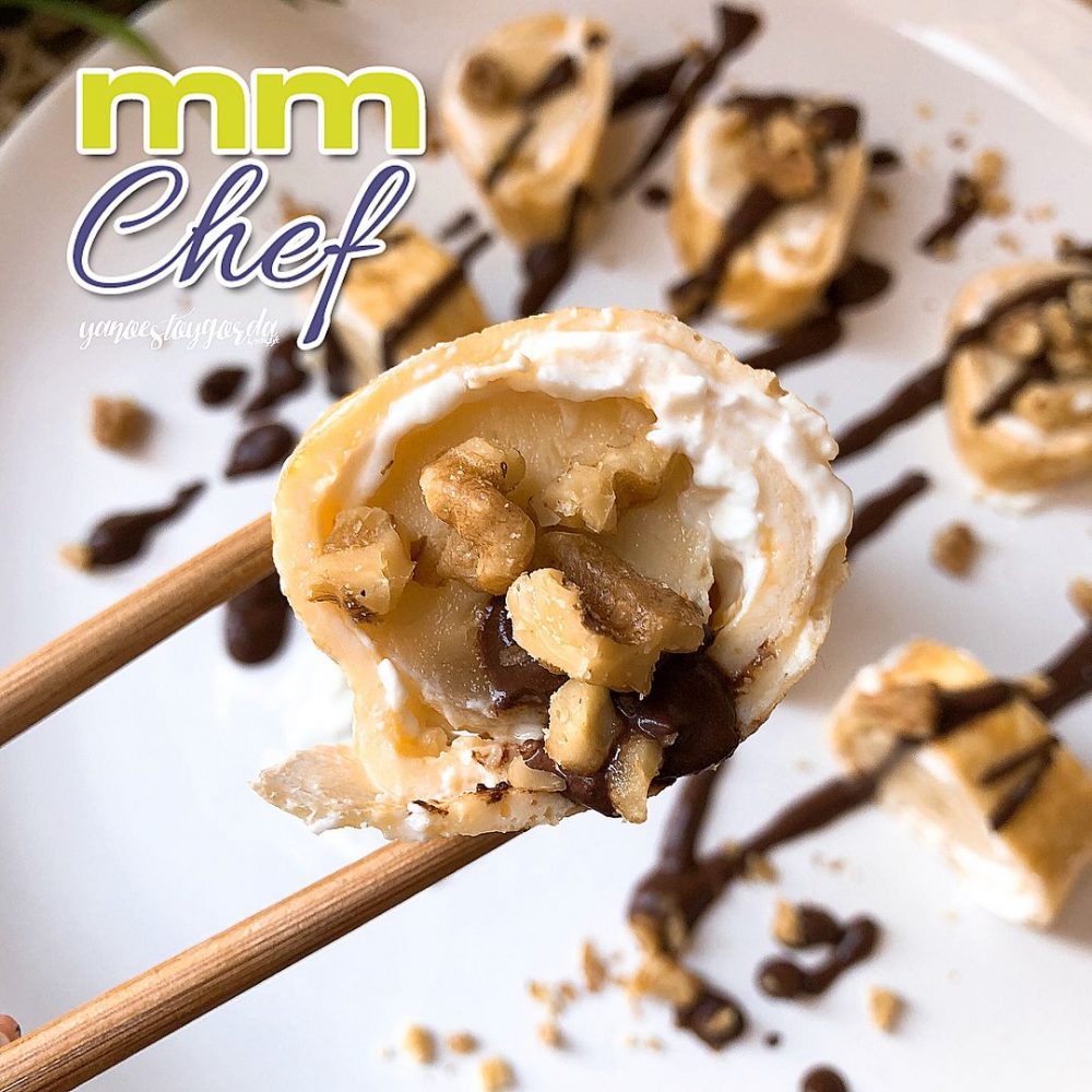 Makis de tortilla con plátano