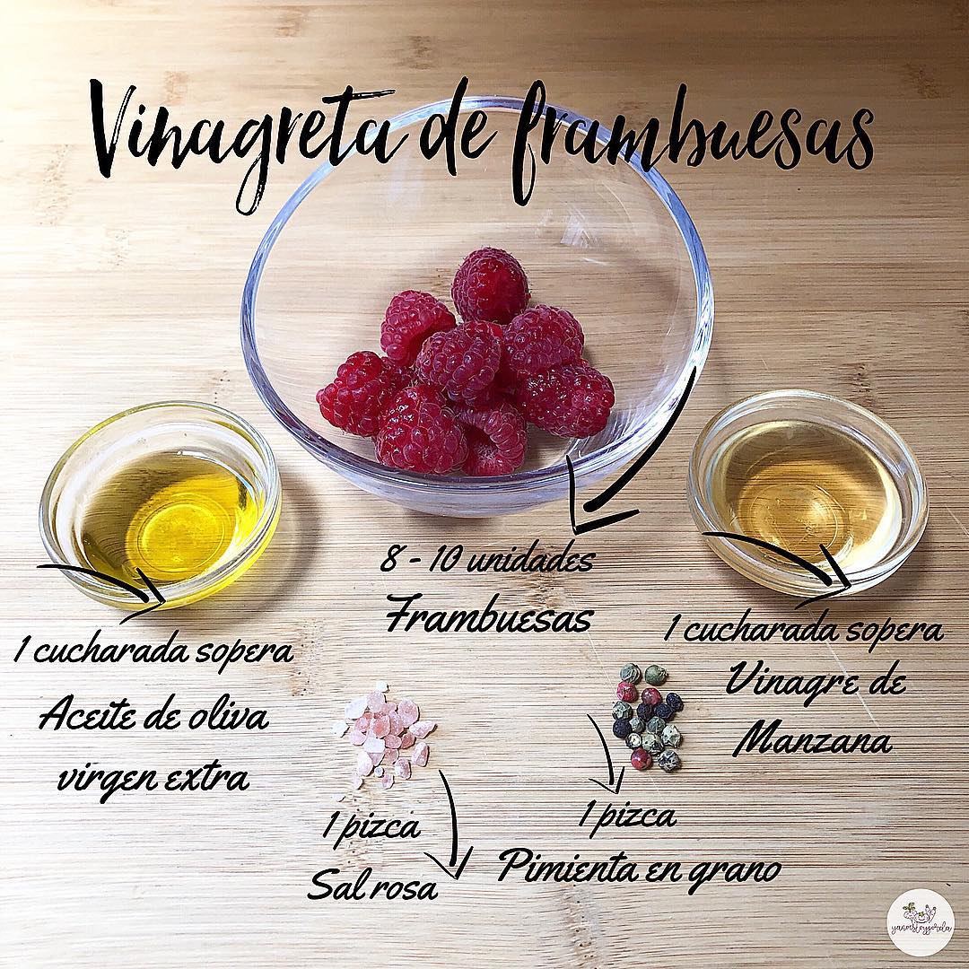 Vinagreta de frambuesas