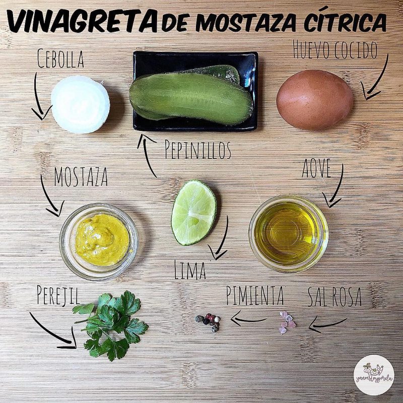 vinagreta de mostaza cítrica