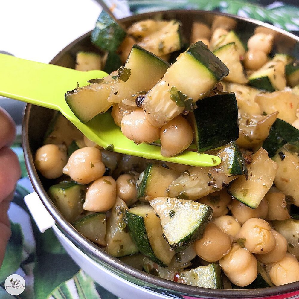 Garbanzos con calabacín
