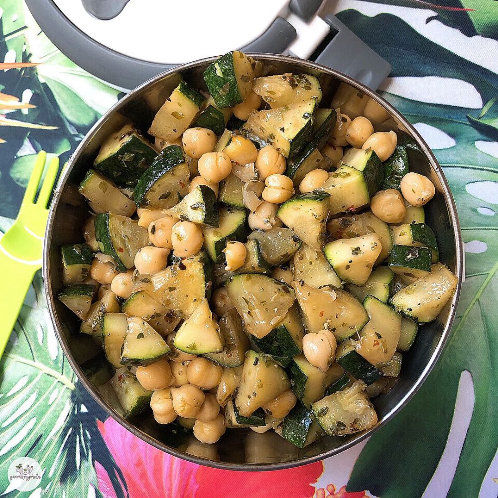 Garbanzos con calabacín