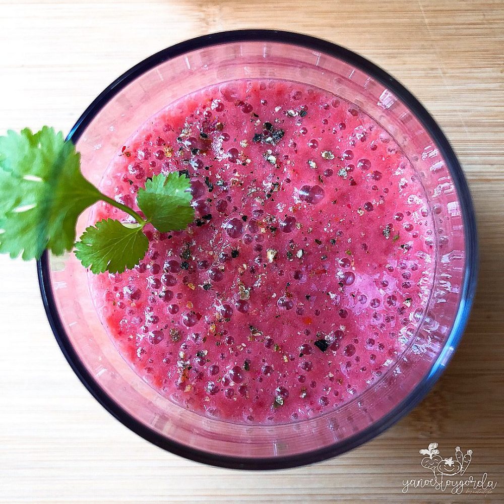 Gazpazcho de frambuesas