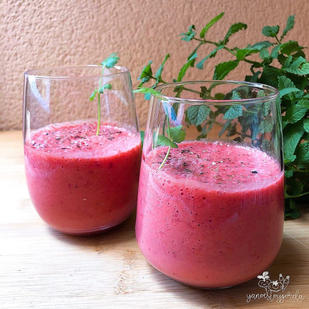 Gazpazcho de frambuesas