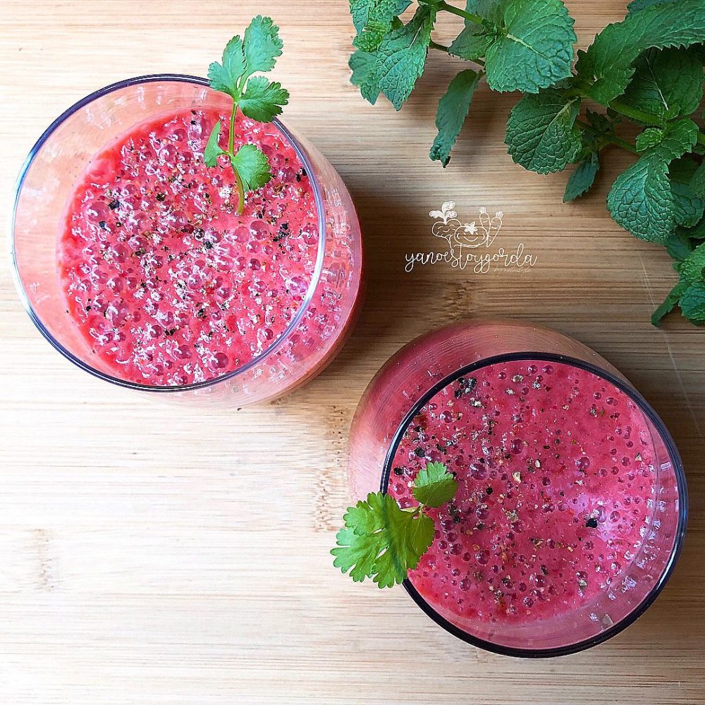 Gazpazcho de frambuesas