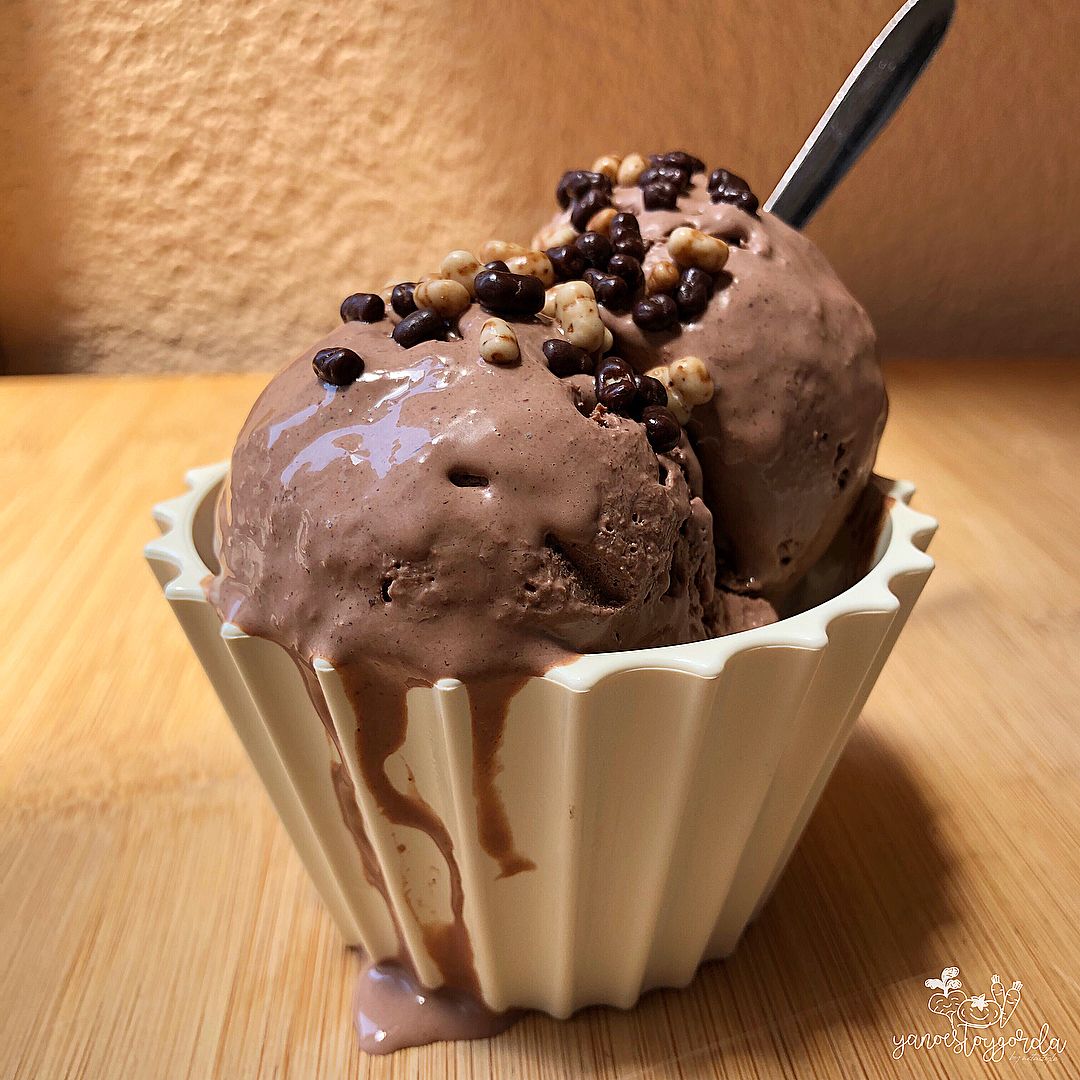 helado saludable de nutella