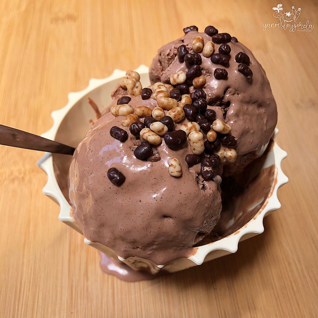 helado saludable de nutella