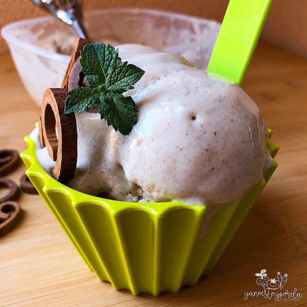 Helado saludable de arroz con leche