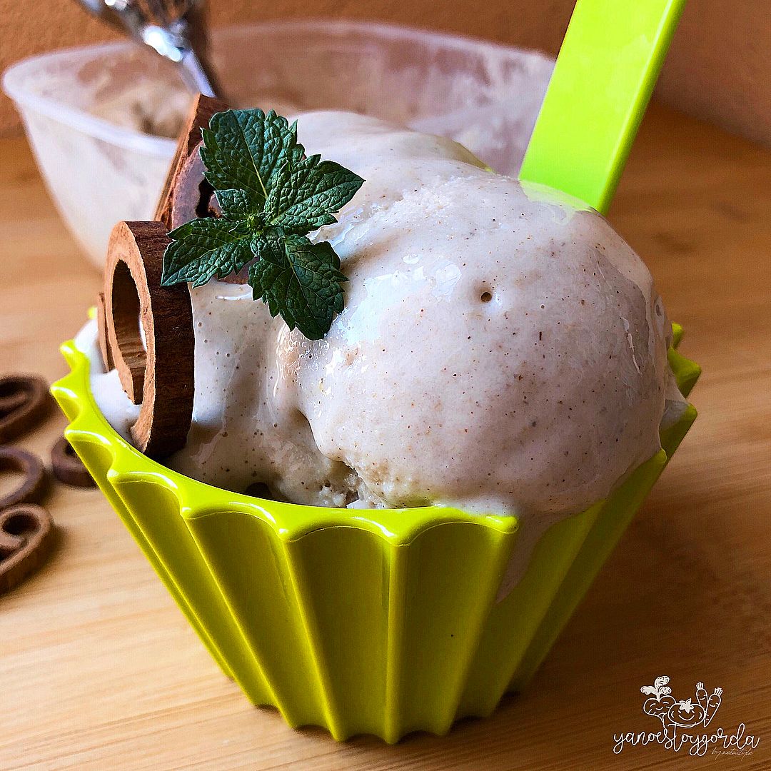Helado saludable de arroz con leche