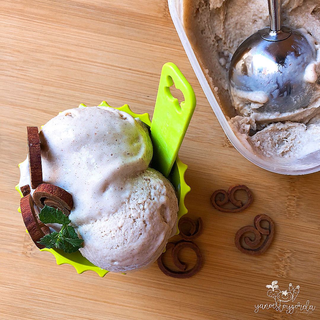 Helado saludable de arroz con leche