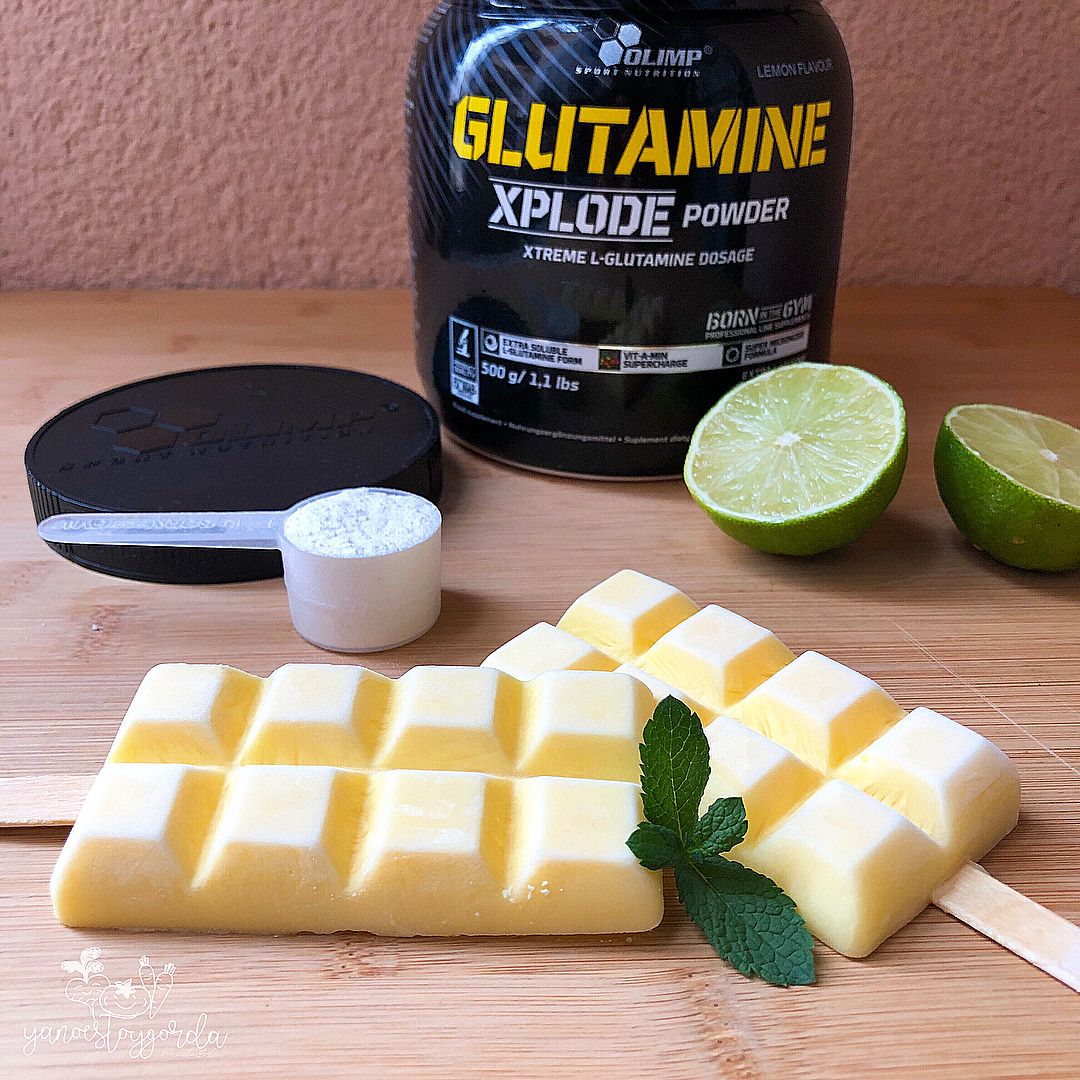 Helados de glutamina lima-limón