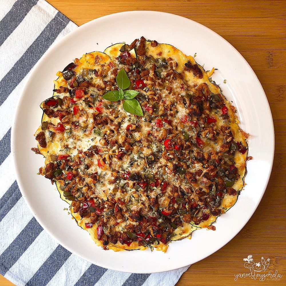 Calabapizza con soja texturizada