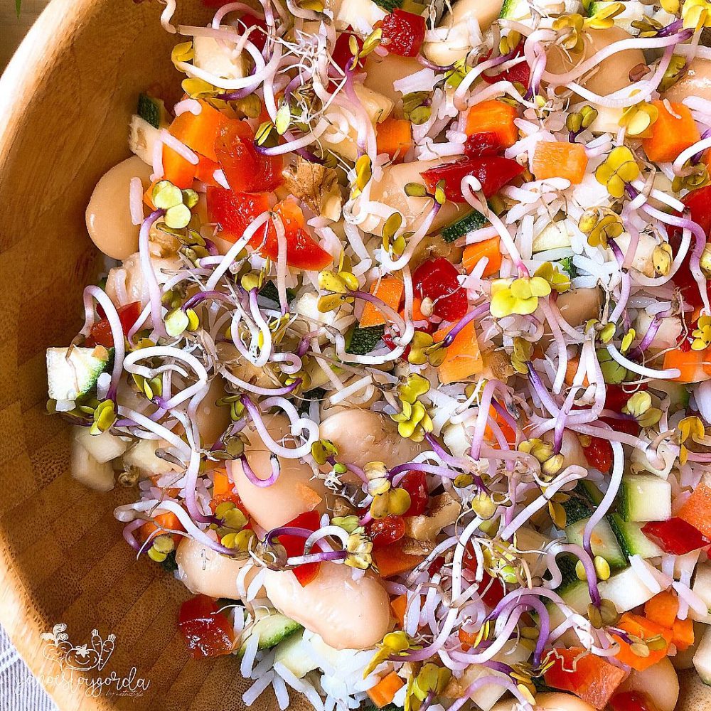 Ensalada de arroz y judiones