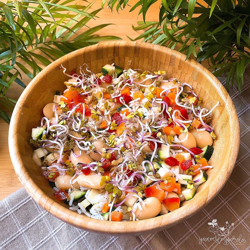 Ensalada de arroz y judiones