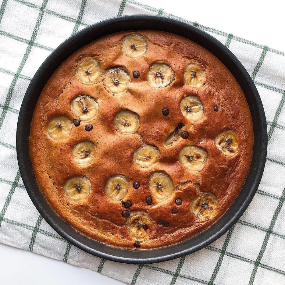 Torta de plátano y cacahuete