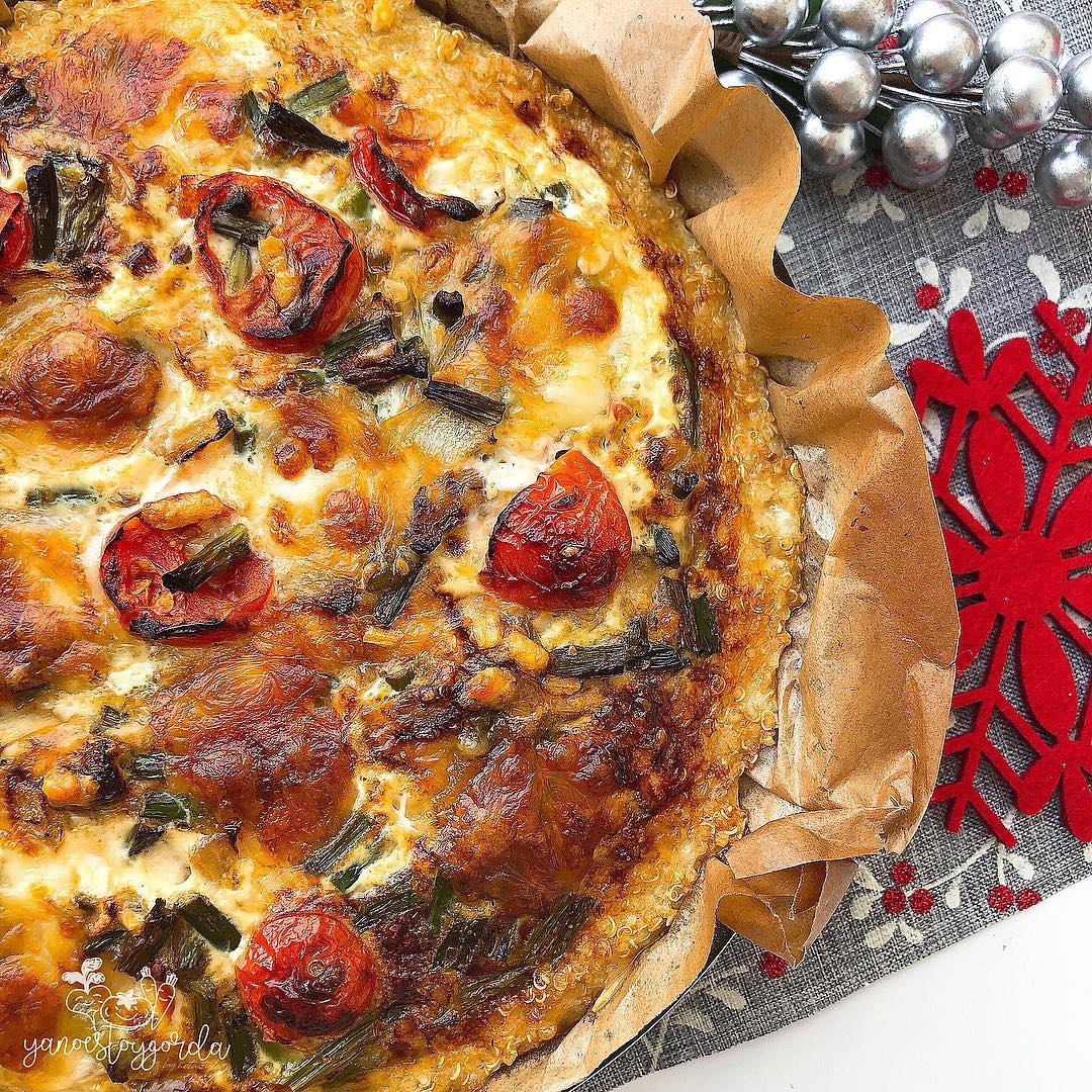 Quiche en costra de quinoa