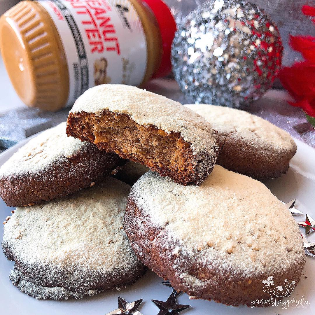 polvorones saludables de espelta y cacahuete