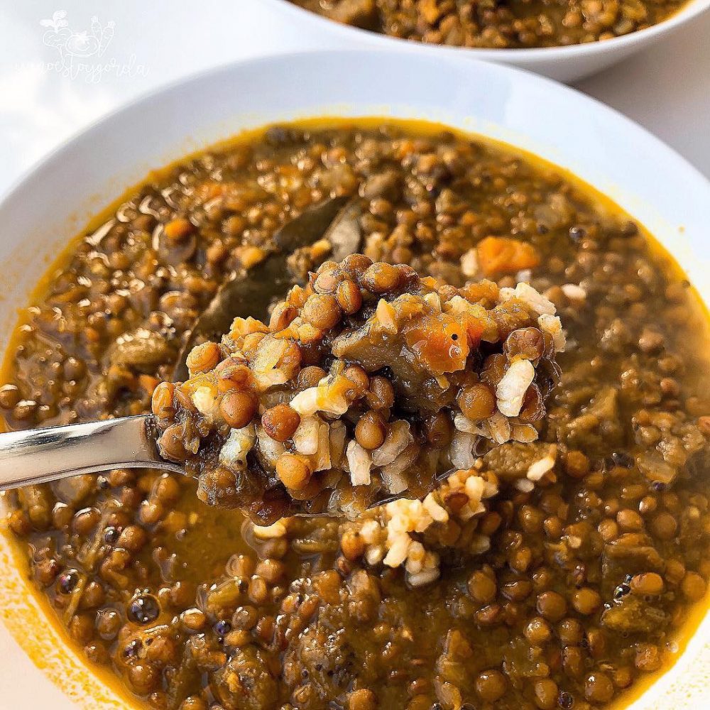 Lentejas con verduras al Ras El Hanout