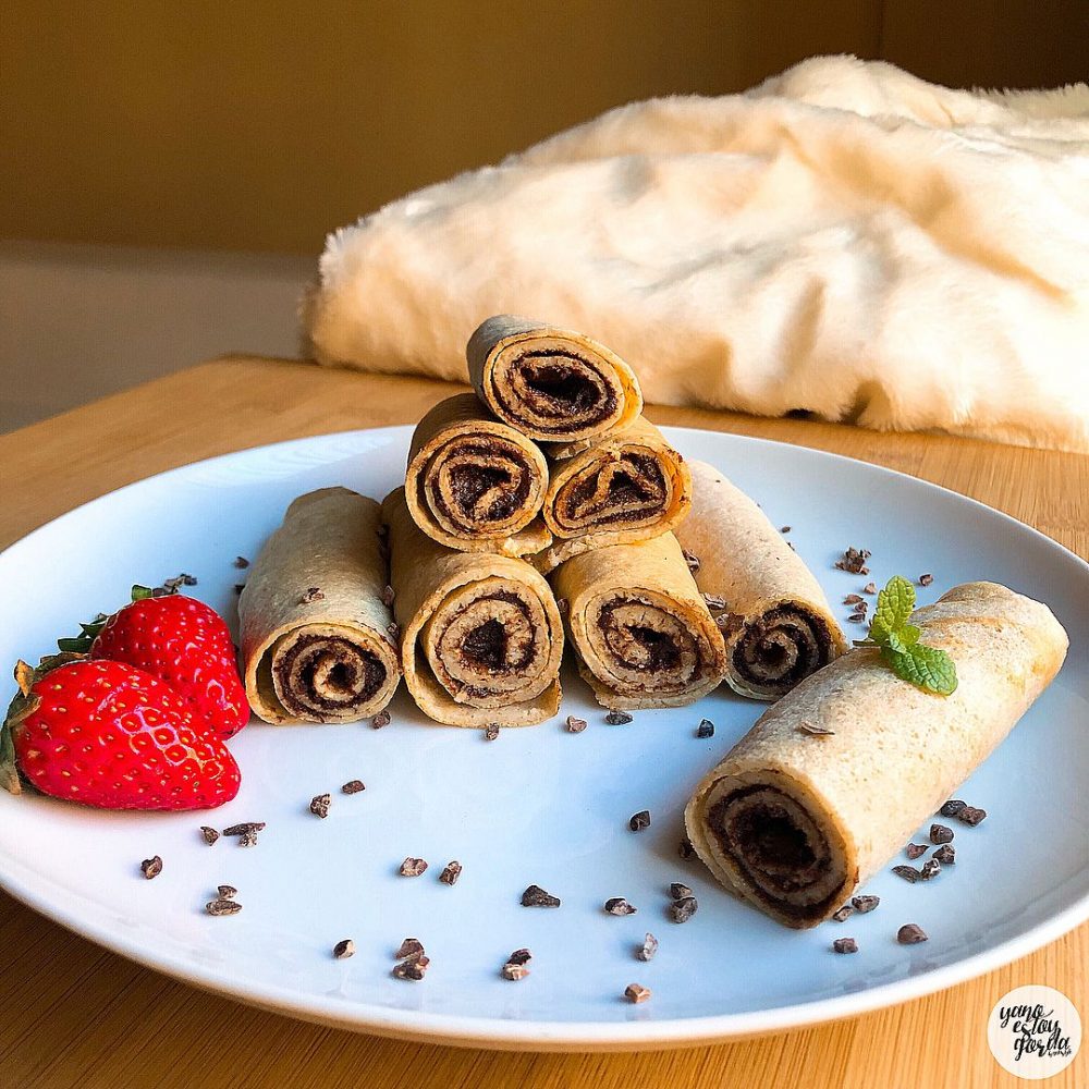 Crepes de avena con nutella saludable COCINANDOMELAVIDA