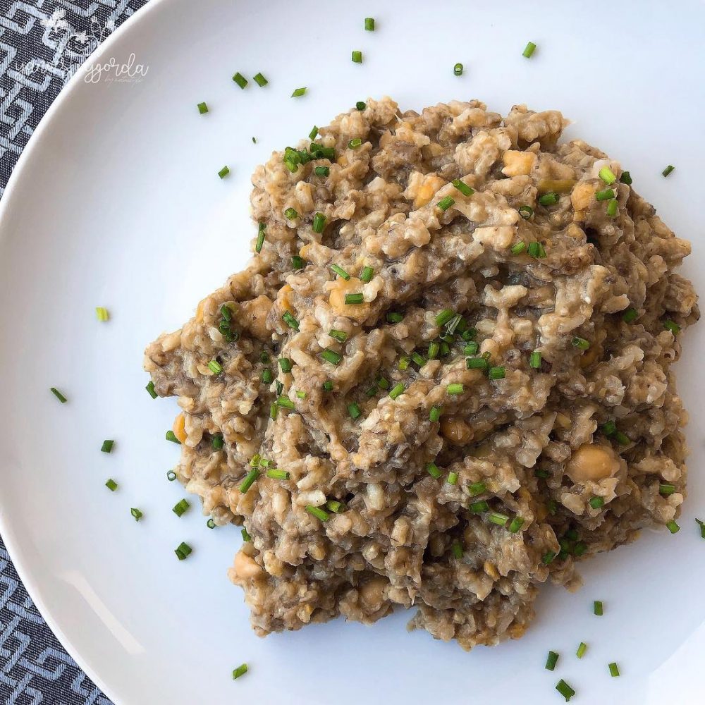Rissotto de setas y garbanzos