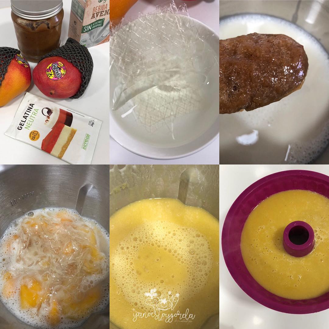 Flan de mango