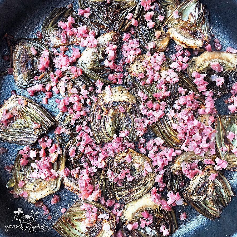 Alcachofas con jamón