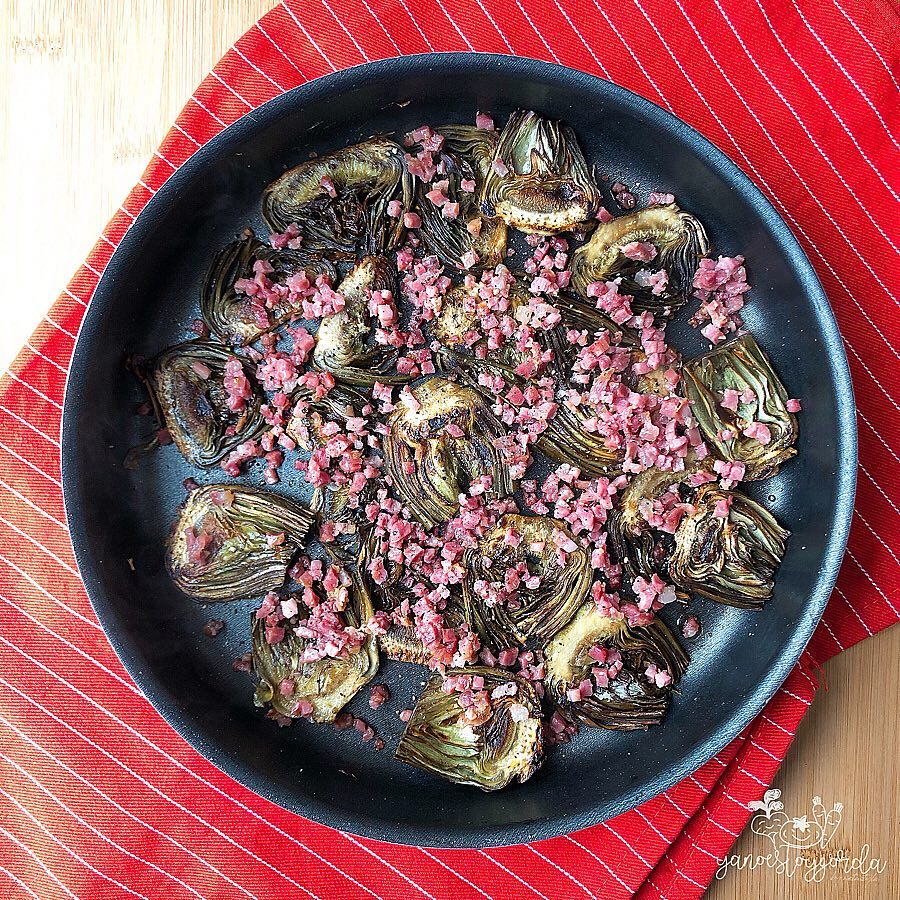 Alcachofas con jamón