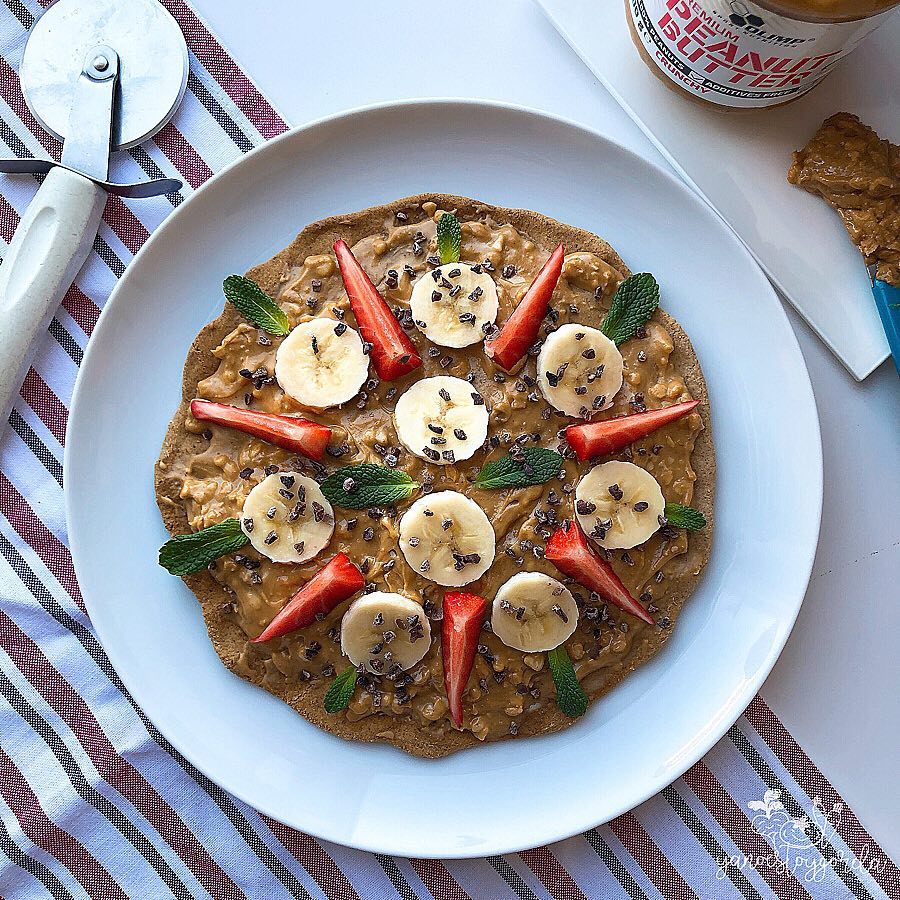 pizza de avena dulce