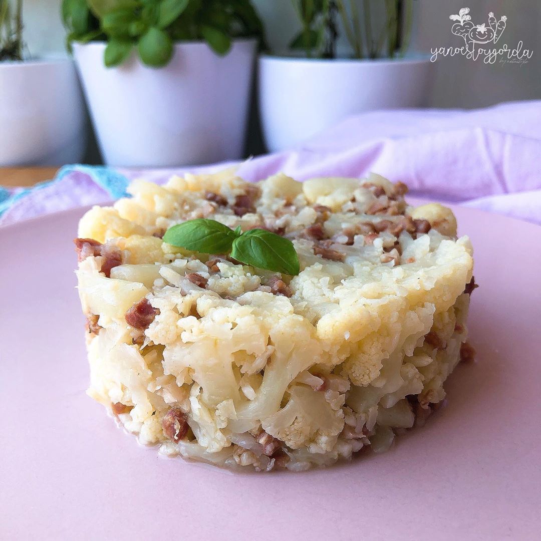 coliflor con ajitos y jamón