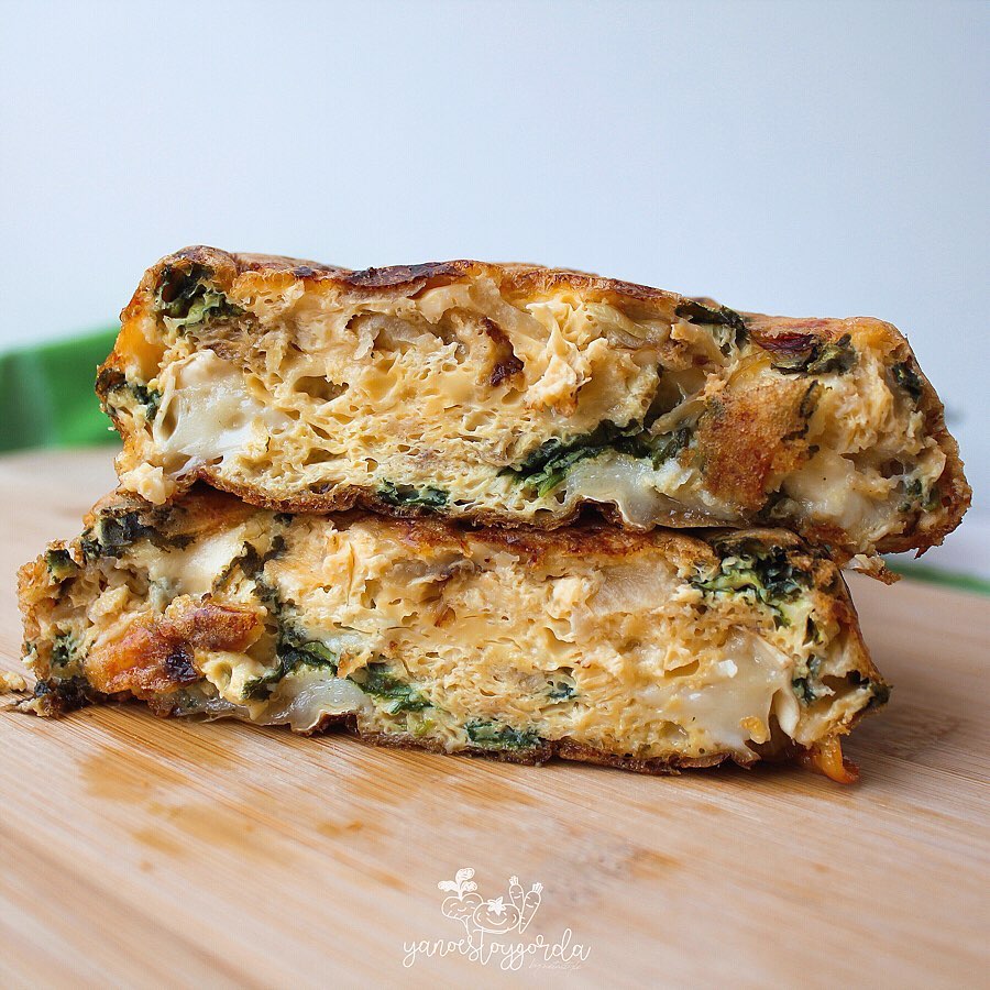 pastel de espinacas y queso de cabra