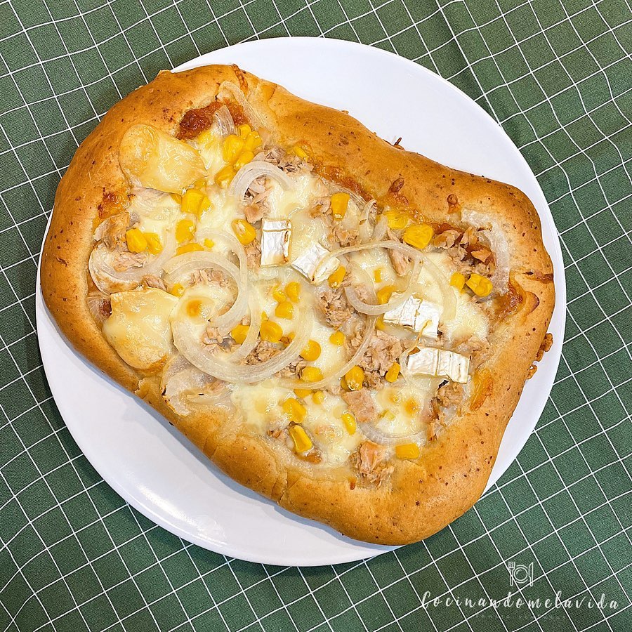 pizza de espelta con atún