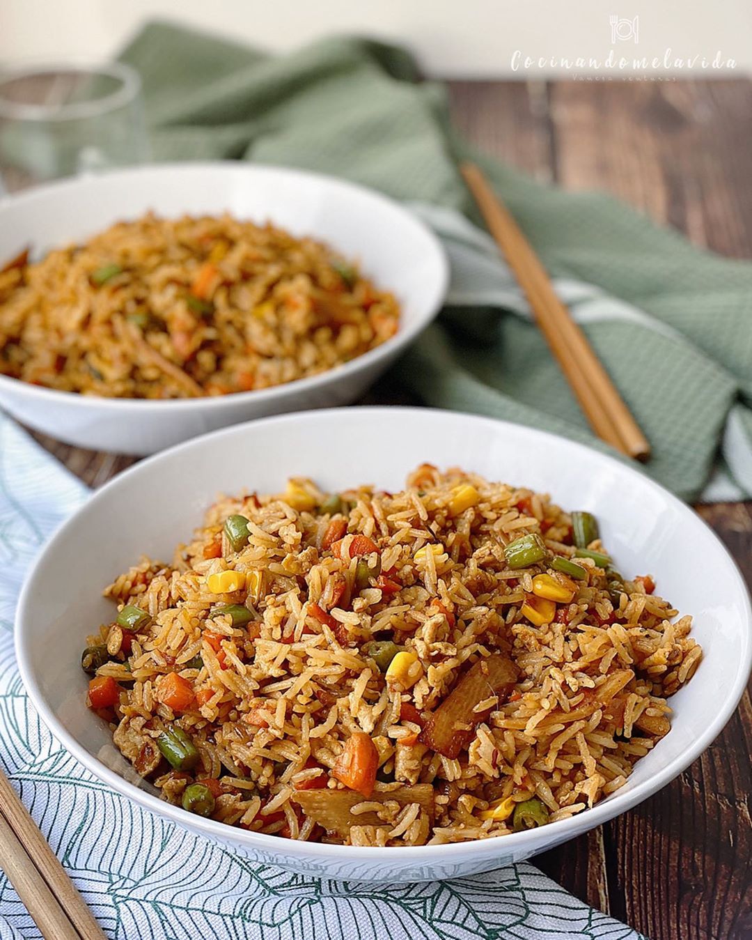 arroz frito con verduras