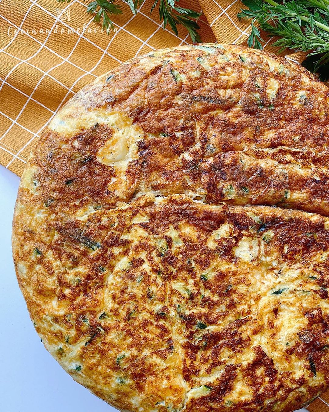 tortilla de calabacín y queso