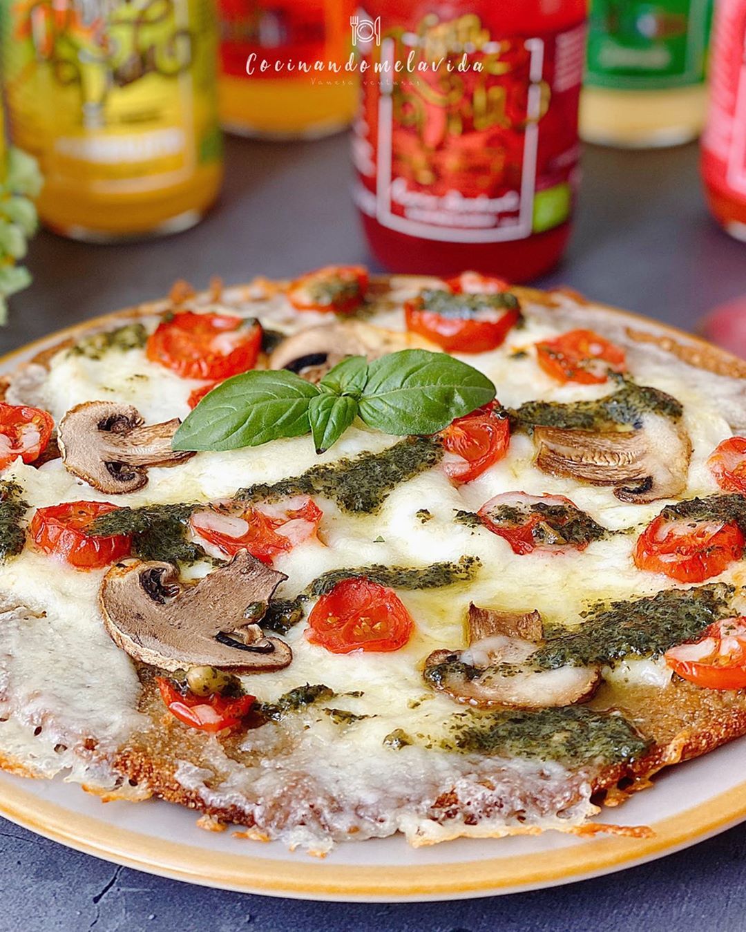 PIZZA CON BASE DE QUINOA