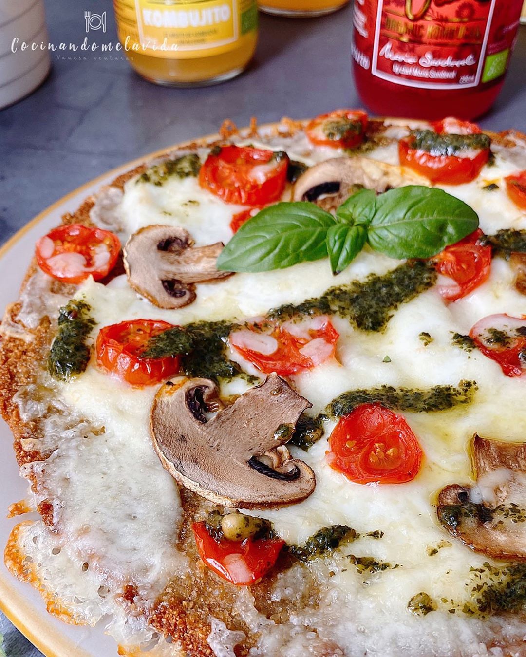 PIZZA CON BASE DE QUINOA