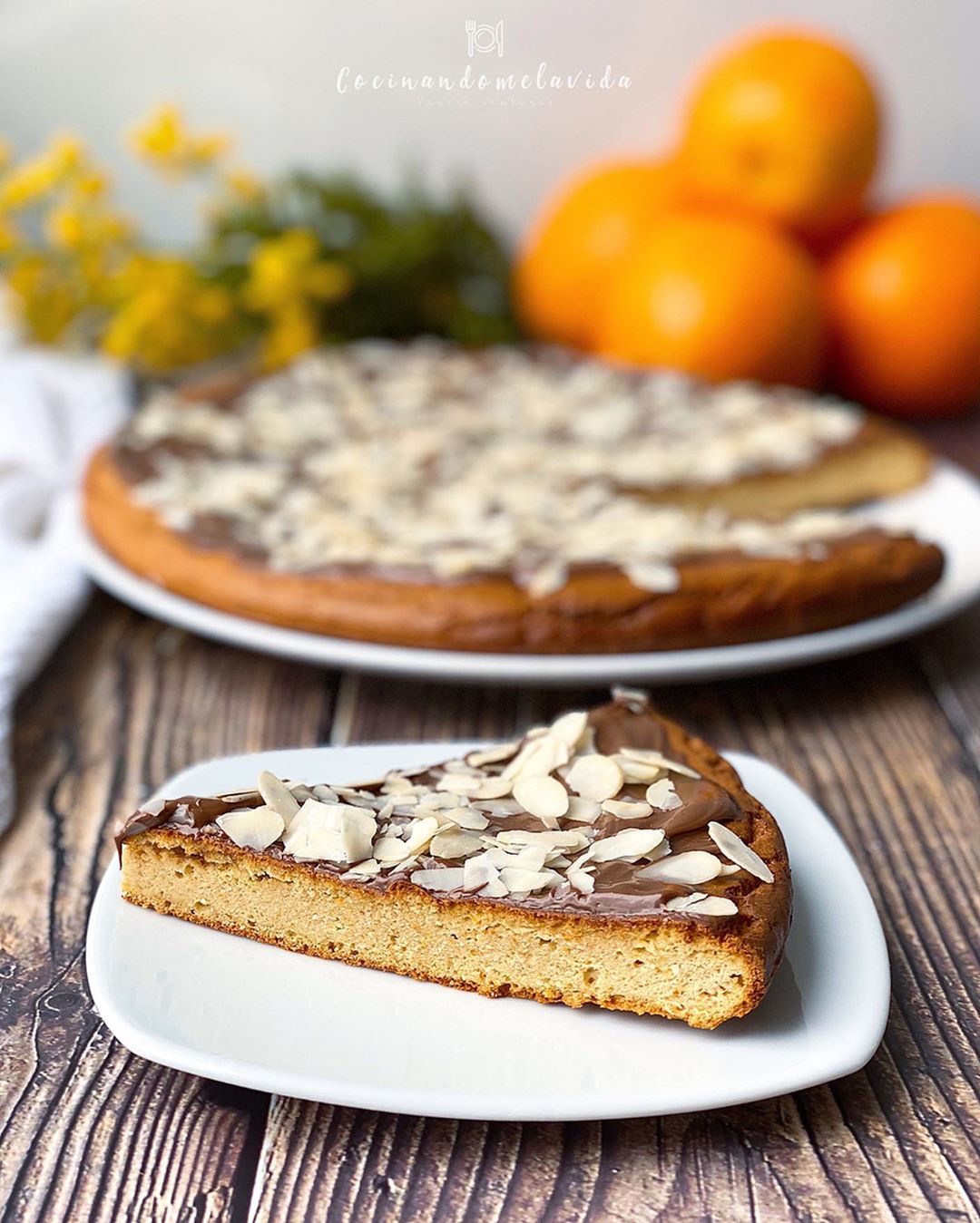 tarta de almendras y naranja