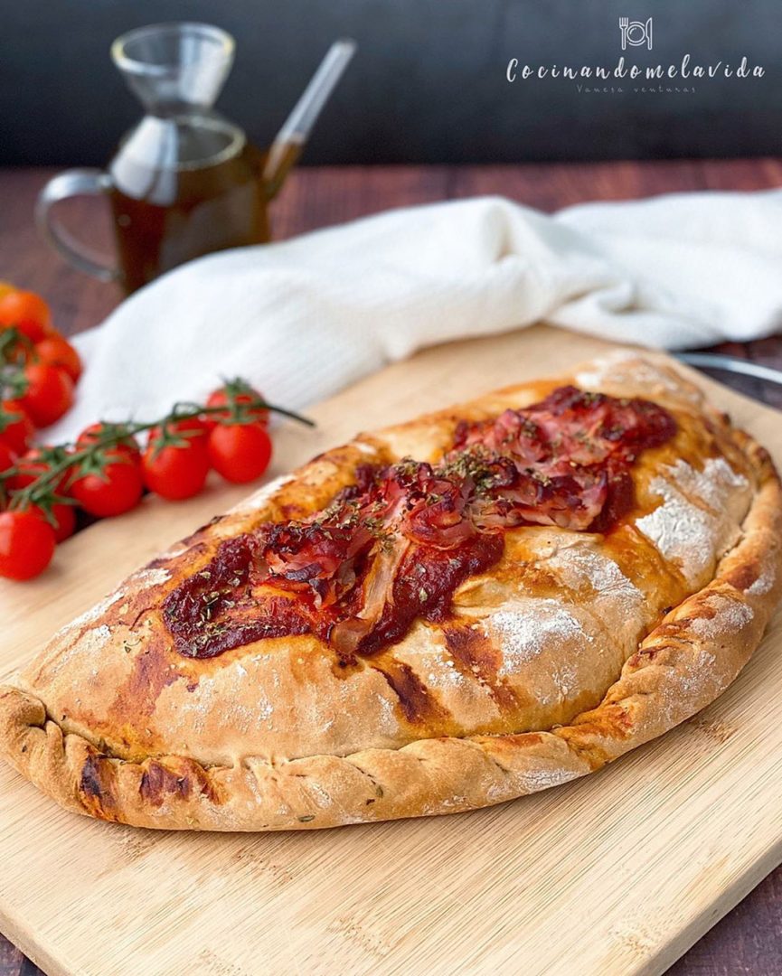 calzone con masa de cerveza