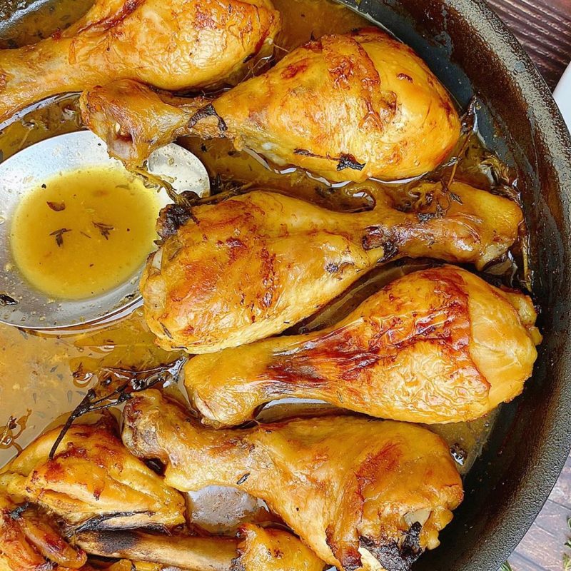 JAMONCITOS DE POLLO CON NARANJA AL HORNO