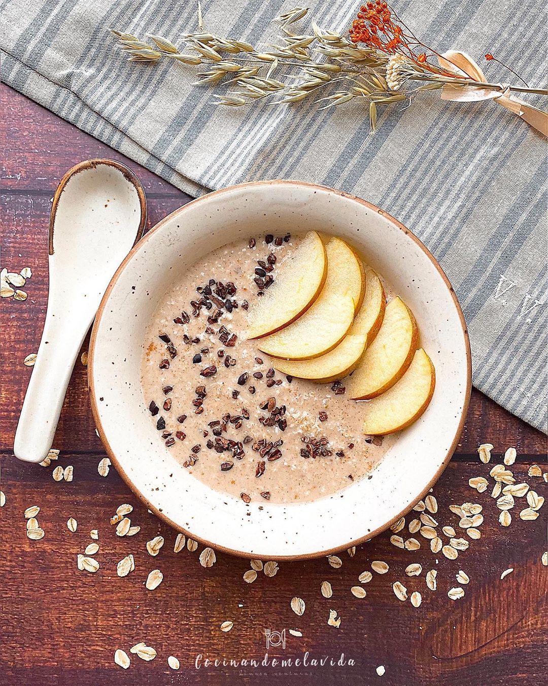 gachas de avena fresquitas con canela