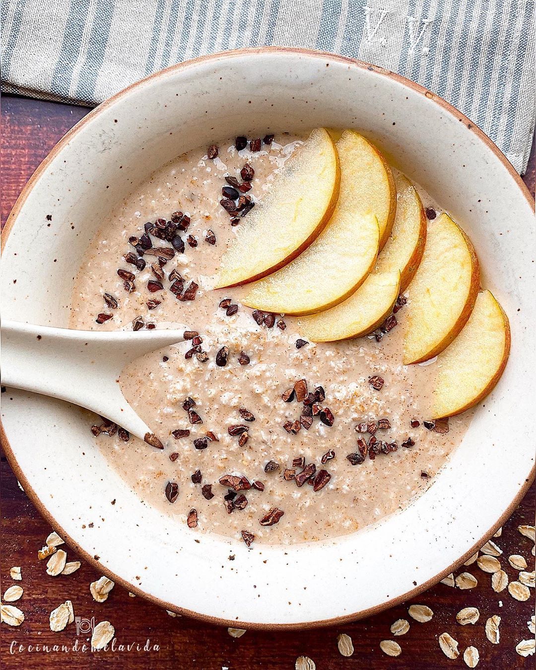 gachas de avena fresquitas con canela