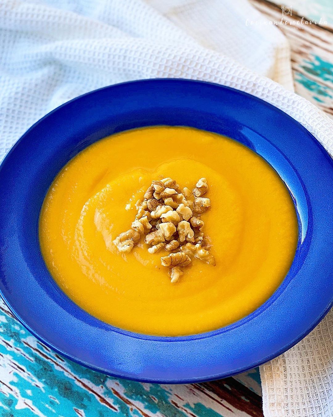 crema fría de calabaza y zanahoria